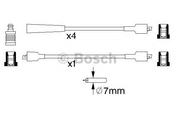 Set cablaj aprindere SUZUKI VITARA Cabrio (ET, TA) (1988 - 2002) BOSCH 0 986 356 855 piesa NOUA