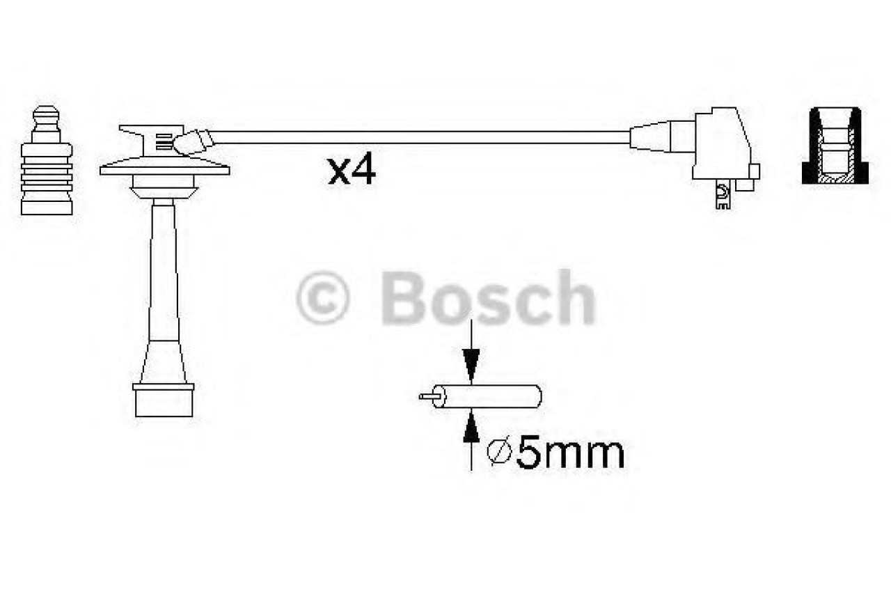 Set cablaj aprindere TOYOTA RAV 4 I (SXA1) (1994 - 2000) BOSCH 0 986 356 933 piesa NOUA