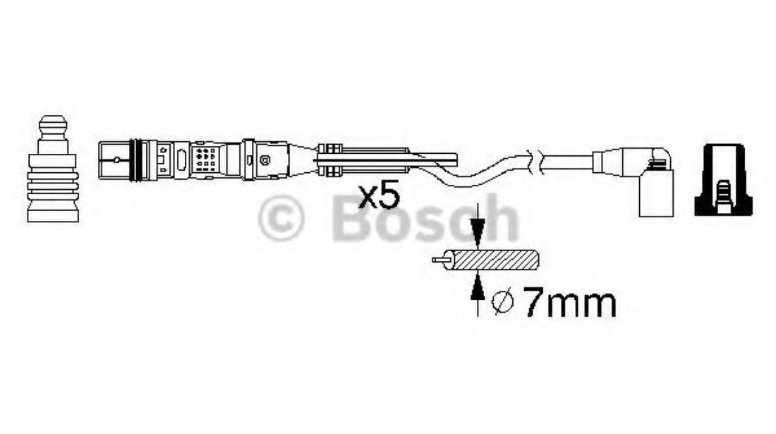 Set cablaj aprindere VW BORA (1J2) (1998 - 2005) BOSCH 0 986 356 349 piesa NOUA