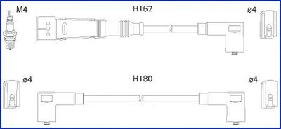 Set cablaj aprindere VW CADDY II Pick-up (9U7) (1996 - 2000) HITACHI 134707 piesa NOUA