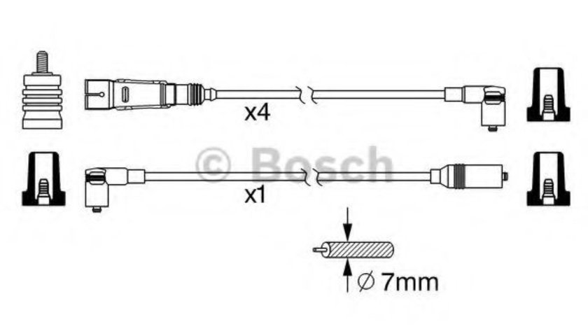 Set cablaj aprindere VW GOLF III (1H1) (1991 - 1998) BOSCH 0 986 356 342 piesa NOUA