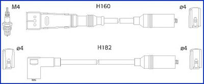 Set cablaj aprindere VW GOLF III Cabriolet (1E7) (1993 - 1998) HITACHI 134706 piesa NOUA