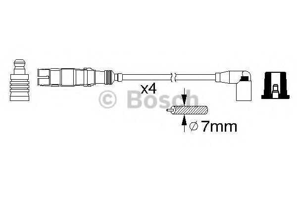 Set cablaj aprindere VW GOLF V (1K1) (2003 - 2009) BOSCH 0 986 356 359 piesa NOUA