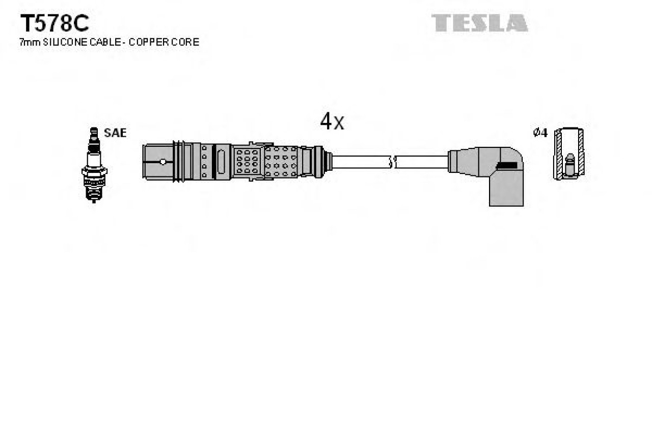 Set cablaj aprindere VW LUPO (6X1, 6E1) (1998 - 2005) TESLA T578C piesa NOUA