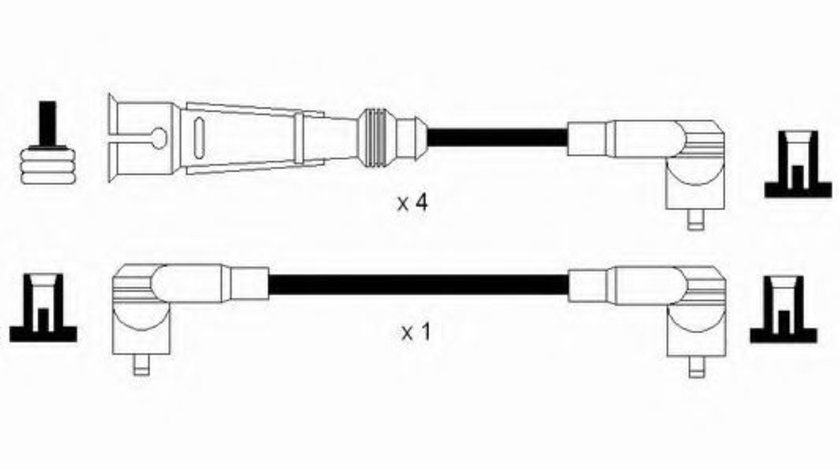 Set cablaj aprindere VW POLO (6N1) (1994 - 1999) NGK 0964 piesa NOUA