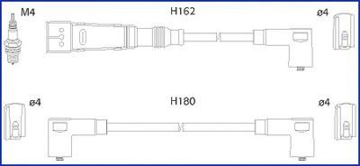 Set cablaj aprindere VW POLO (6N1) (1994 - 1999) HITACHI 134707 piesa NOUA