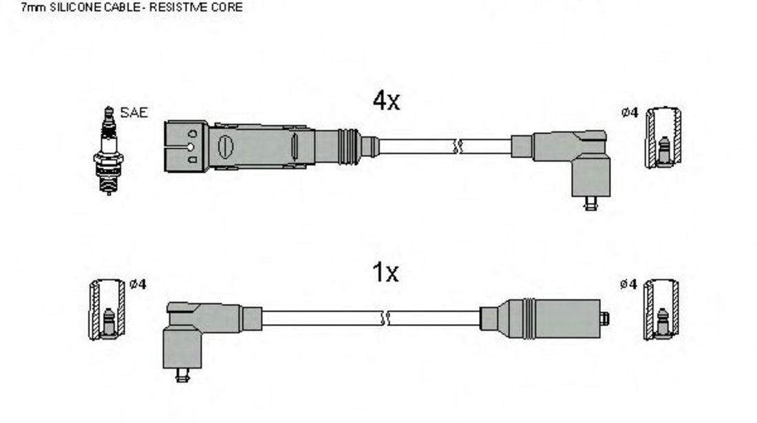 Set cablaj aprindere VW VENTO (1H2) (1991 - 1998) TESLA T044B piesa NOUA