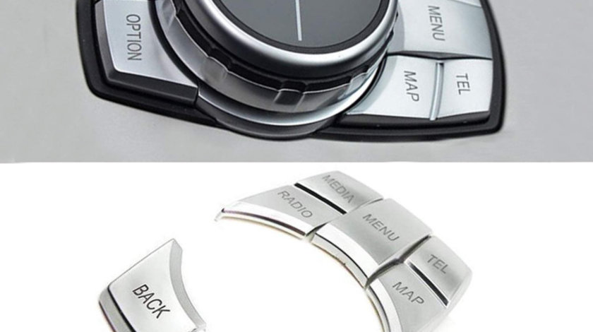 Set Capace Butoane Joystick Silver Compatibil Bmw X6 F16 2014→ 8017