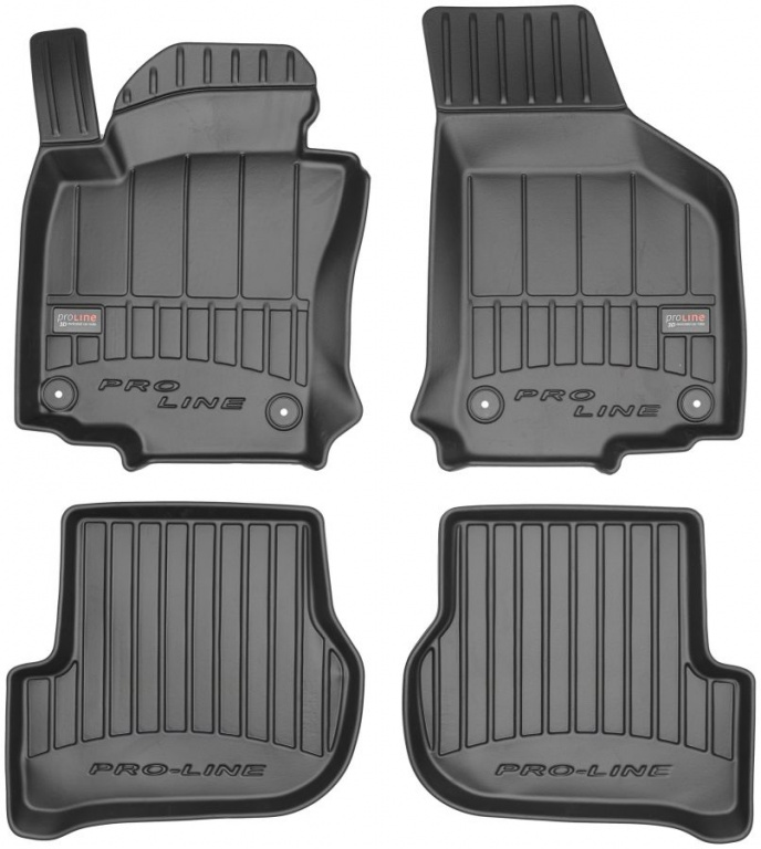 Set Covorase Auto Cauciuc Negro Volkswagen Jetta 3 2005-2010 Pro Line Tip Tavita 3D 3D407008