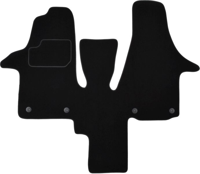 Set Covorase Auto Mocheta Fata Mammooth Volkswagen Transporter T5 2003-2015 Negru MMT A041 VW231 PRM 01