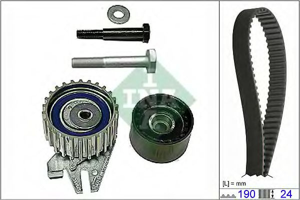 Set curea de distributie ALFA ROMEO 156 Sportwagon (932) (2000 - 2006) INA 530 0622 10 piesa NOUA