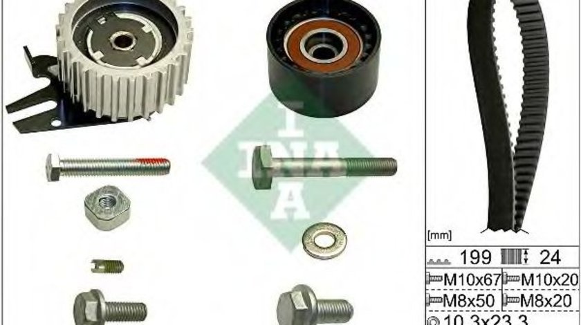 Set curea de distributie ALFA ROMEO GIULIETTA (940) (2010 - 2016) INA 530 0562 10 piesa NOUA