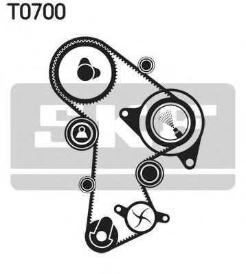 Set curea de distributie AUDI A1 Sportback (8XA, 8XF, 8XK) (2011 - 2016) SKF VKMA 01148 piesa NOUA