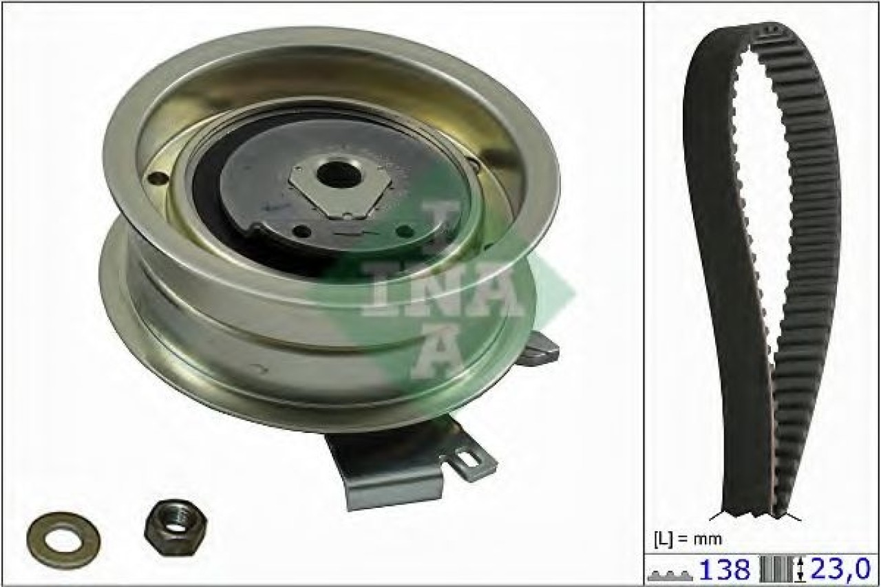 Set curea de distributie AUDI A3 (8P1) (2003 - 2012) INA 530 0171 10 piesa NOUA