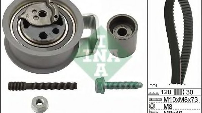 Set curea de distributie AUDI A4 (8D2, B5) (1994 - 2001) INA 530 0091 10 piesa NOUA