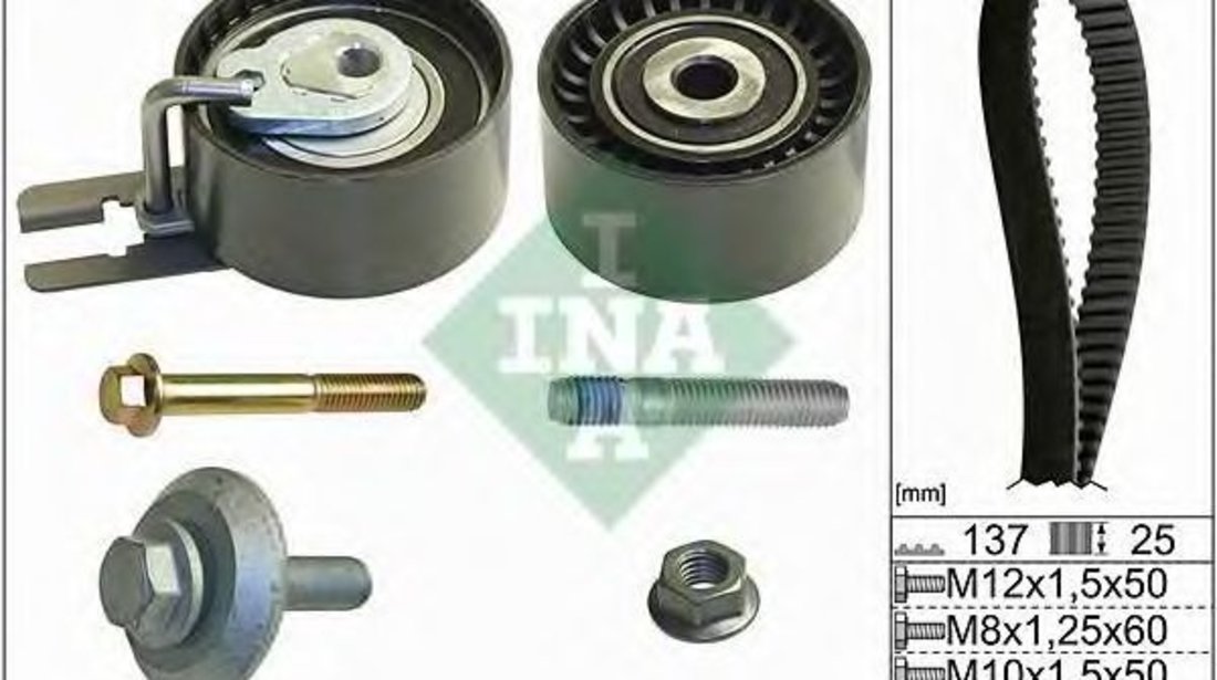 Set curea de distributie CITROEN C5 II Break (RE) (2004 - 2016) INA 530 0375 10 piesa NOUA