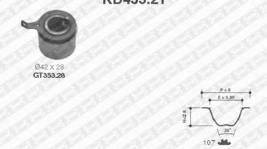 Set curea de distributie DAEWOO MATIZ (KLYA) (1998 - 2016) SNR KD453.21 piesa NOUA