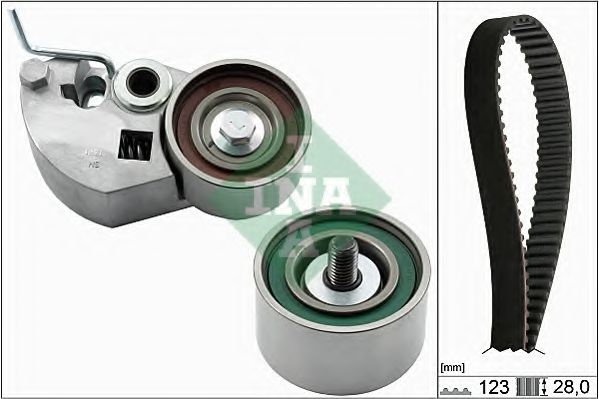 Set curea de distributie HYUNDAI ELANTRA limuzina (XD) (2000 - 2006) INA 530 0542 10 piesa NOUA