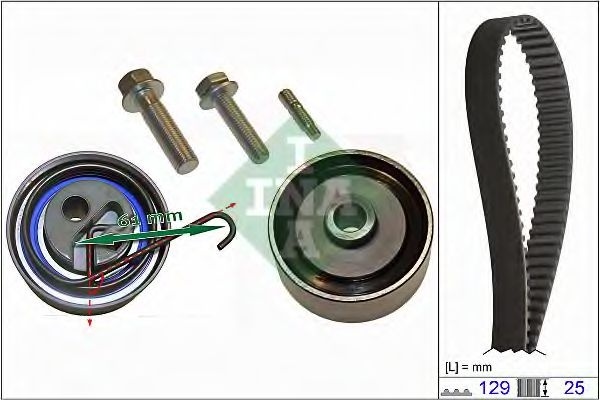 Set curea de distributie OPEL ASTRA G Hatchback (F48, F08) (1998 - 2009) INA 530 0491 10 piesa NOUA