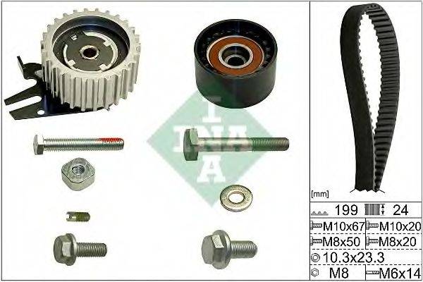 Set curea de distributie OPEL ASTRA J (2009 - 2016) INA 530 0562 10 piesa NOUA