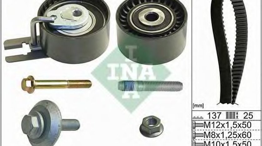 Set curea de distributie PEUGEOT 5008 (2009 - 2016) INA 530 0375 10 piesa NOUA