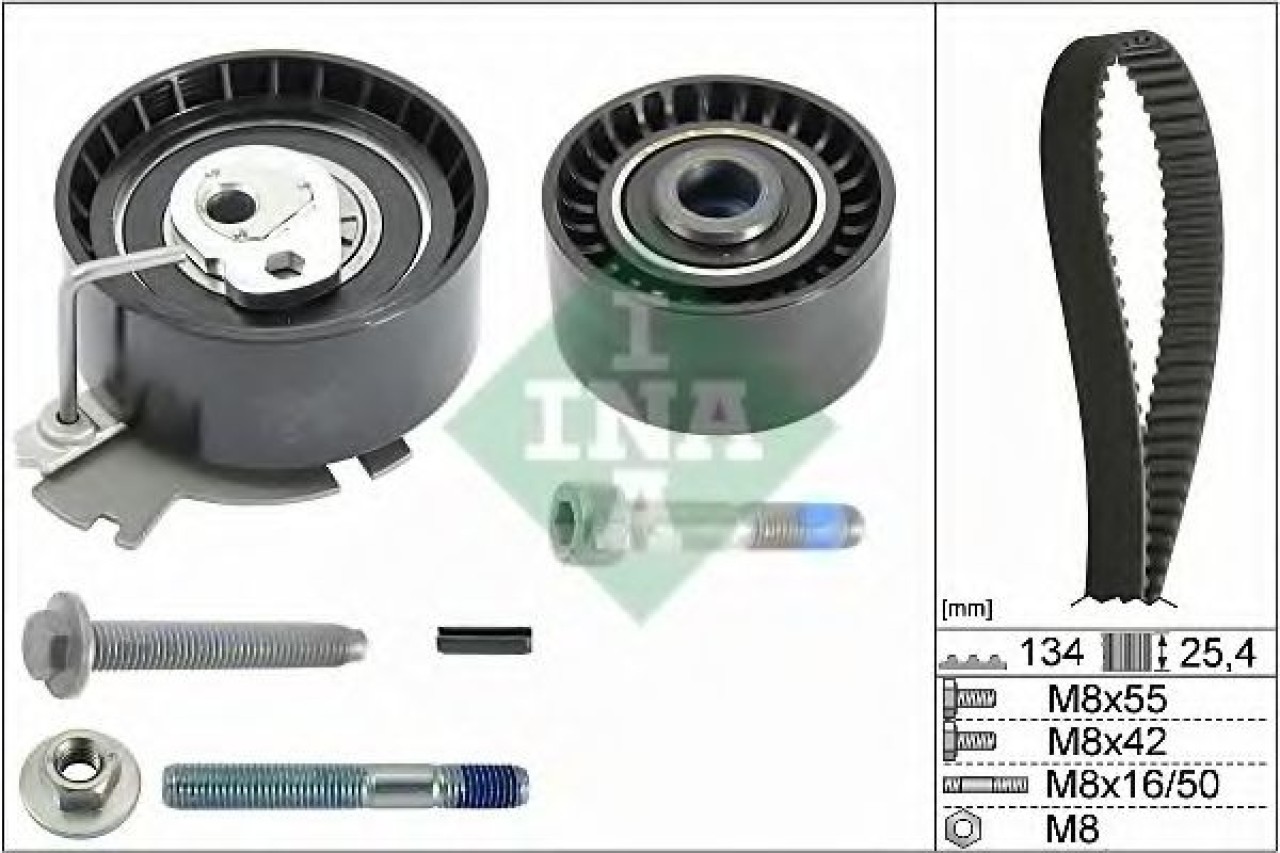 Set curea de distributie PEUGEOT PARTNER caroserie (2008 - 2016) INA 530 0379 10 piesa NOUA