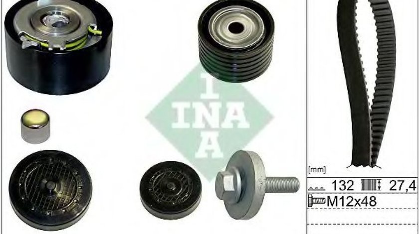 Set curea de distributie RENAULT GRAND SCENIC III (JZ0/1) (2009 - 2016) INA 530 0639 10 piesa NOUA