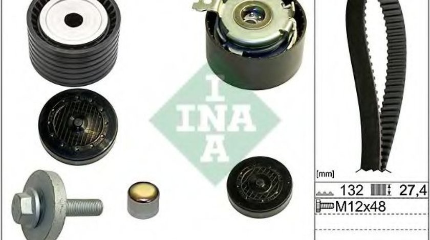 Set curea de distributie RENAULT LAGUNA II (BG0/1) (2001 - 2016) INA 530 0640 10 piesa NOUA