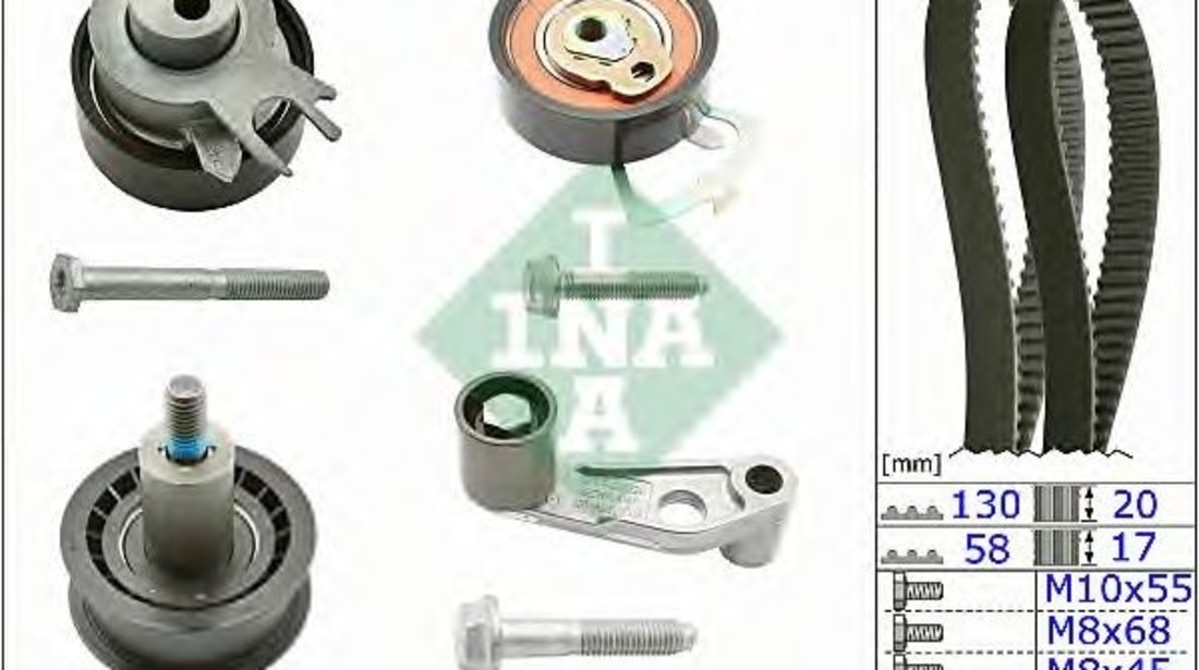 Set curea de distributie SEAT IBIZA III (6K1) (1999 - 2002) INA 530 0089 10 piesa NOUA