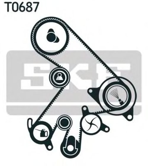 Set curea de distributie TOYOTA AVENSIS Liftback (T22) (1997 - 2003) SKF VKMA 91720 piesa NOUA