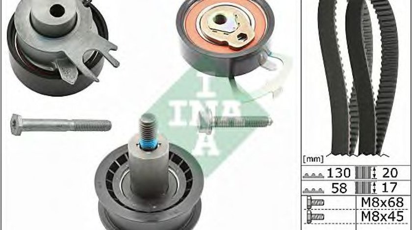 Set curea de distributie VW GOLF VI Variant (AJ5) (2009 - 2013) INA 530 0538 10 piesa NOUA