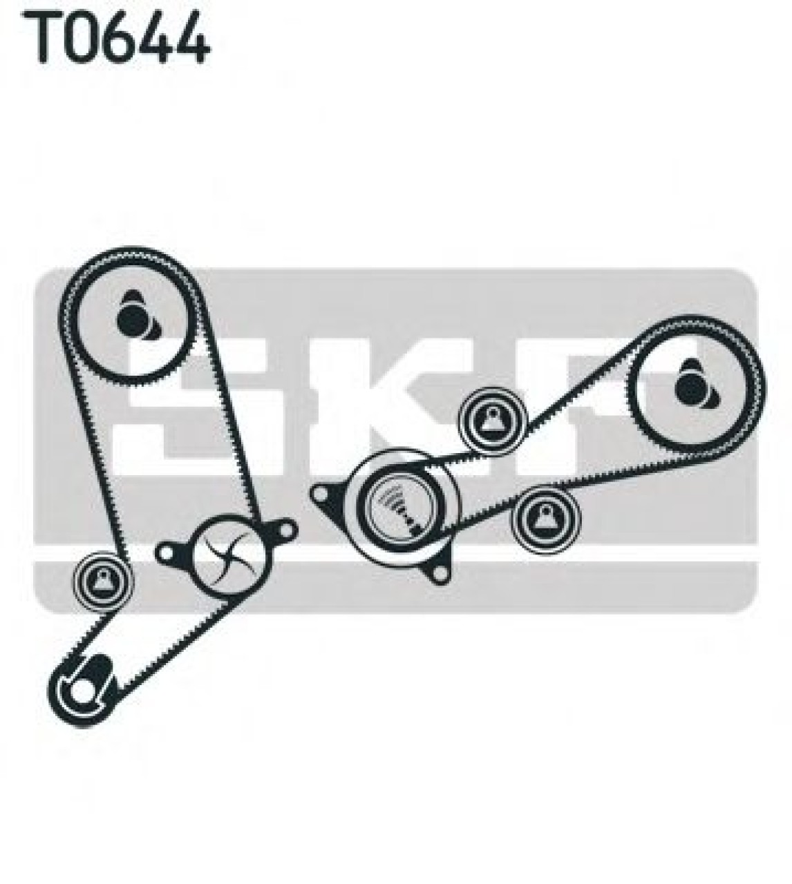 Set curea de distributie VW TRANSPORTER IV caroserie (70XA) (1990 - 2003) SKF VKMA 01258 piesa NOUA