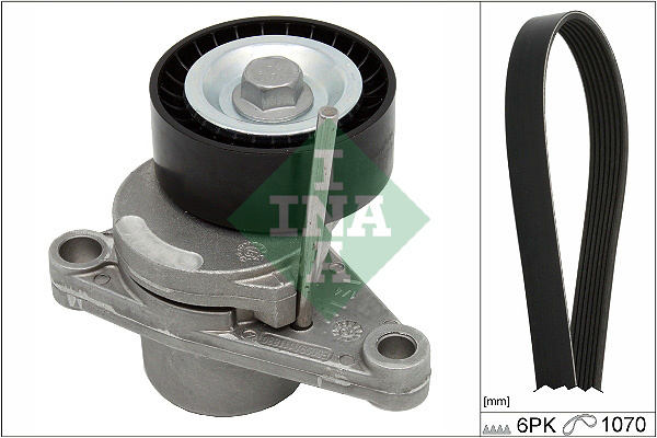 Set curea transmisie cu caneluri (529034410 INA) Citroen,PEUGEOT,PEUGEOT (DF-PSA)