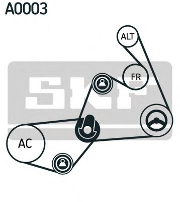 Set curea transmisie cu caneluri AUDI A4 Avant (8D5, B5) (1994 - 2001) SKF VKMA 31020 piesa NOUA