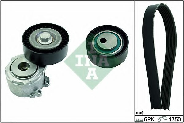 Set curea transmisie cu caneluri CITROEN XSARA (N1) (1997 - 2005) INA 529 0092 10 piesa NOUA