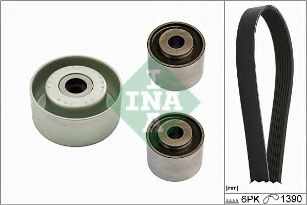 Set curea transmisie cu caneluri CITROEN XSARA Cupe (N0) (1998 - 2005) INA 529 0157 10 piesa NOUA