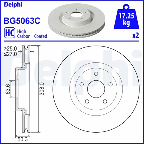 Set Discuri Frana Delphi Ford BG5063C