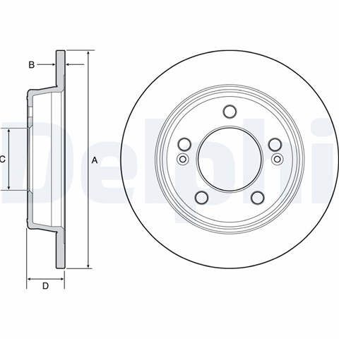 Set Discuri Frana Delphi Hyundai BG4559C