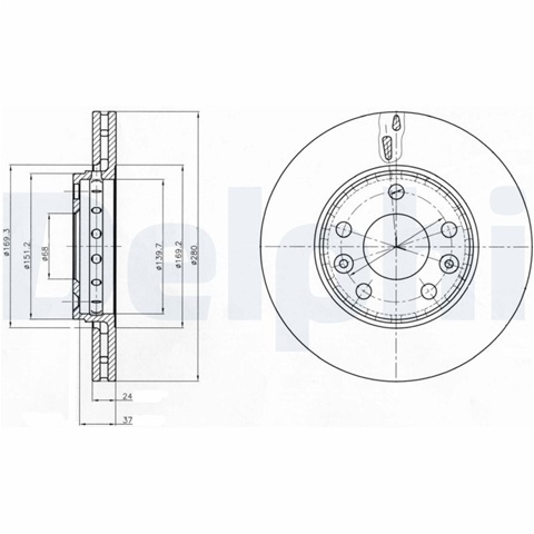 Set Discuri Frana Delphi Renault BG4265C