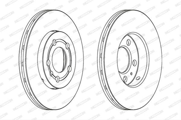  set Discuri Frana Fata Livrabil Numai Set Ferodo Audi DDF927