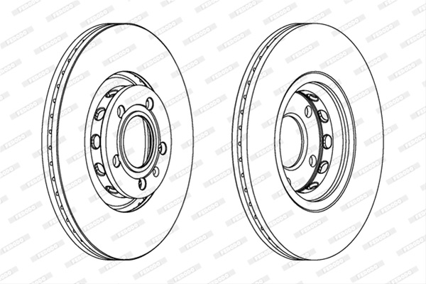 Set Discuri Frana  fata Livrabil Numai Set Ferodo Audi DDF1706