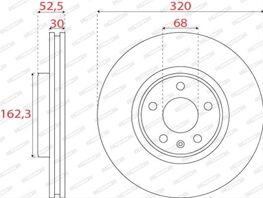 Set Discuri Frana Ferodo Audi DDF2761C