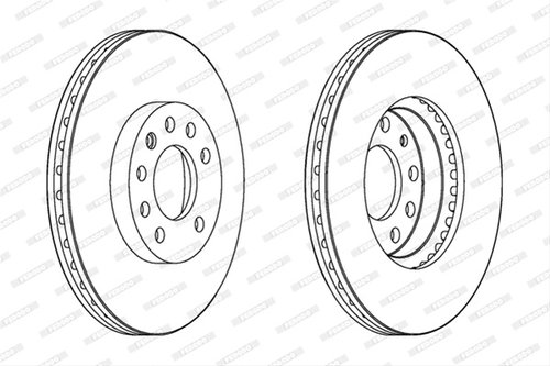 Set Discuri Frana Ferodo Fiat DDF1191C