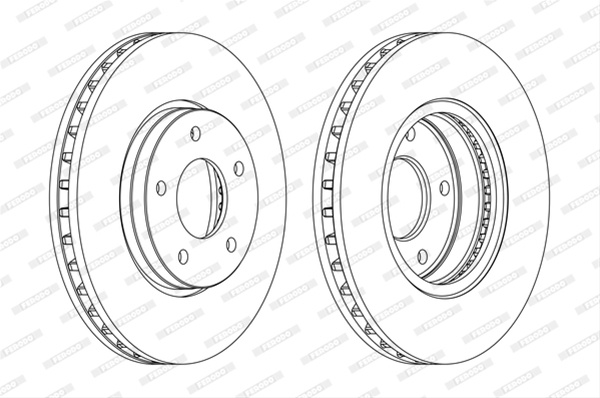 Set Discuri Frana Ferodo Jaguar DDF1069