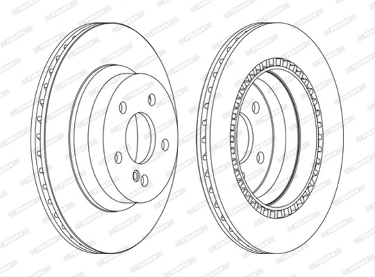 Set Discuri Frana Ferodo Mercedes-Benz DDF1672C