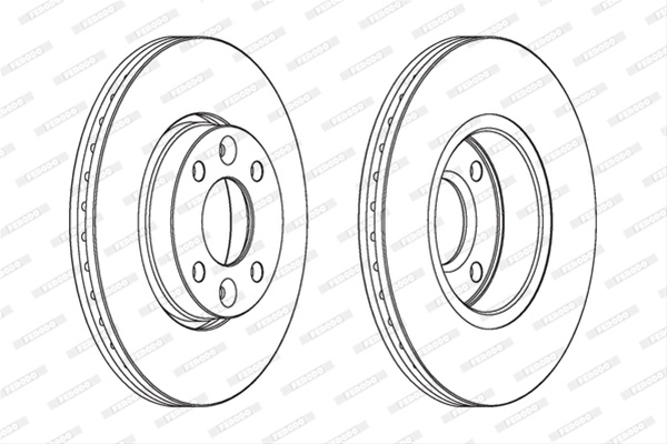 Set Discuri Frana Ferodo Nissan DDF1201C