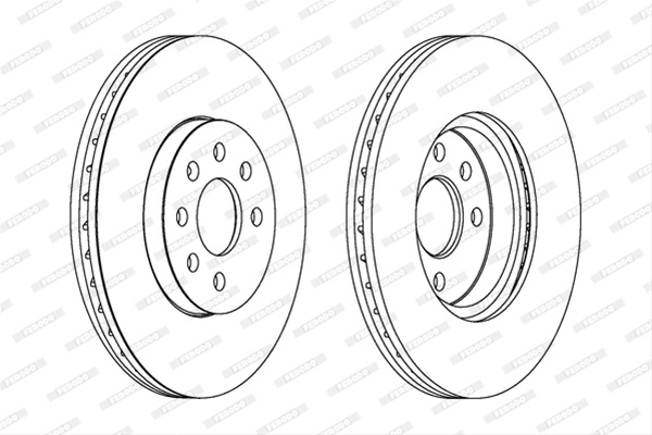 Set Discuri Frana Ferodo Opel DDF1236C