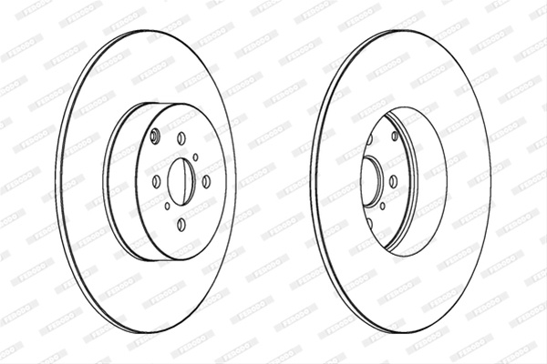 Set Discuri Frana Ferodo Toyota DDF1417C