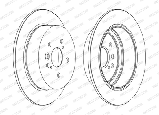 Set Discuri Frana Ferodo Toyota DDF1486C