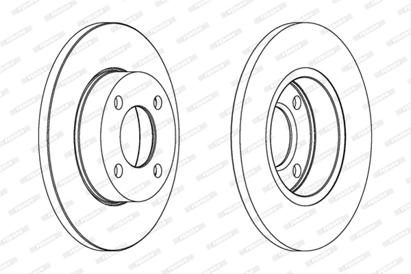 Set Discuri Frana Livrabil Numai Set Ferodo Audi DDF048